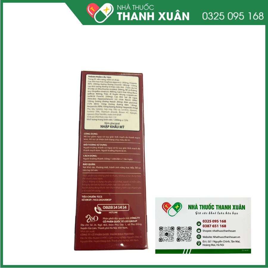 An Tĩnh mạch VenoBoost X10 giúp hỗ trợ giảm suy giãn tĩnh mạch do thành mạch kém